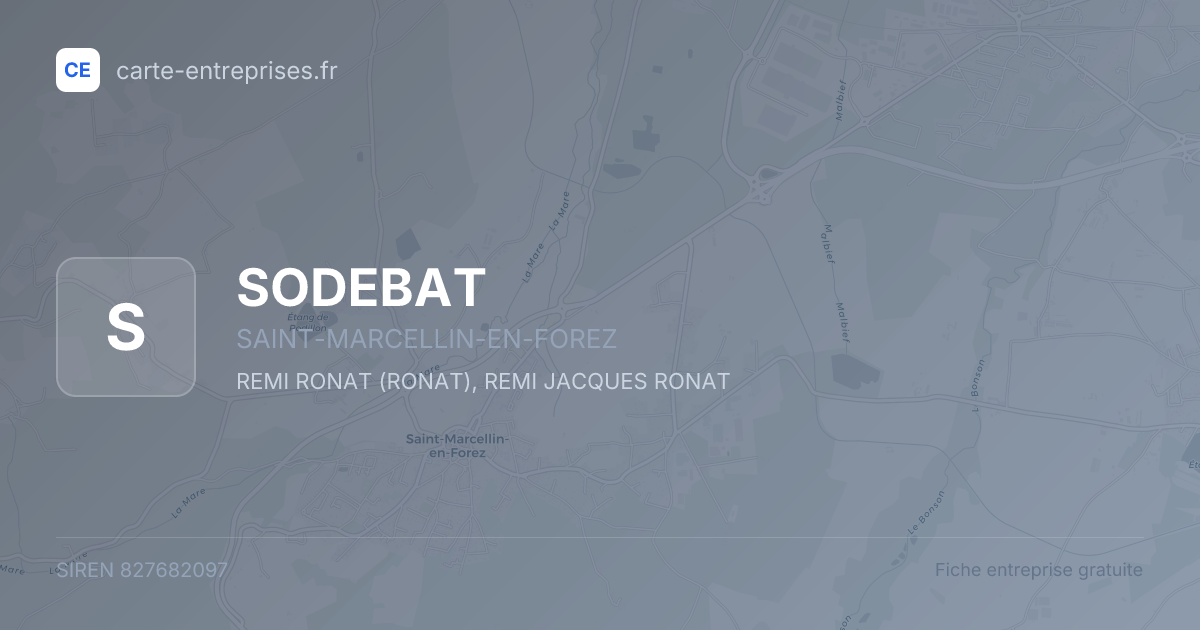 SODEBAT — 827682097 — fiche entreprise