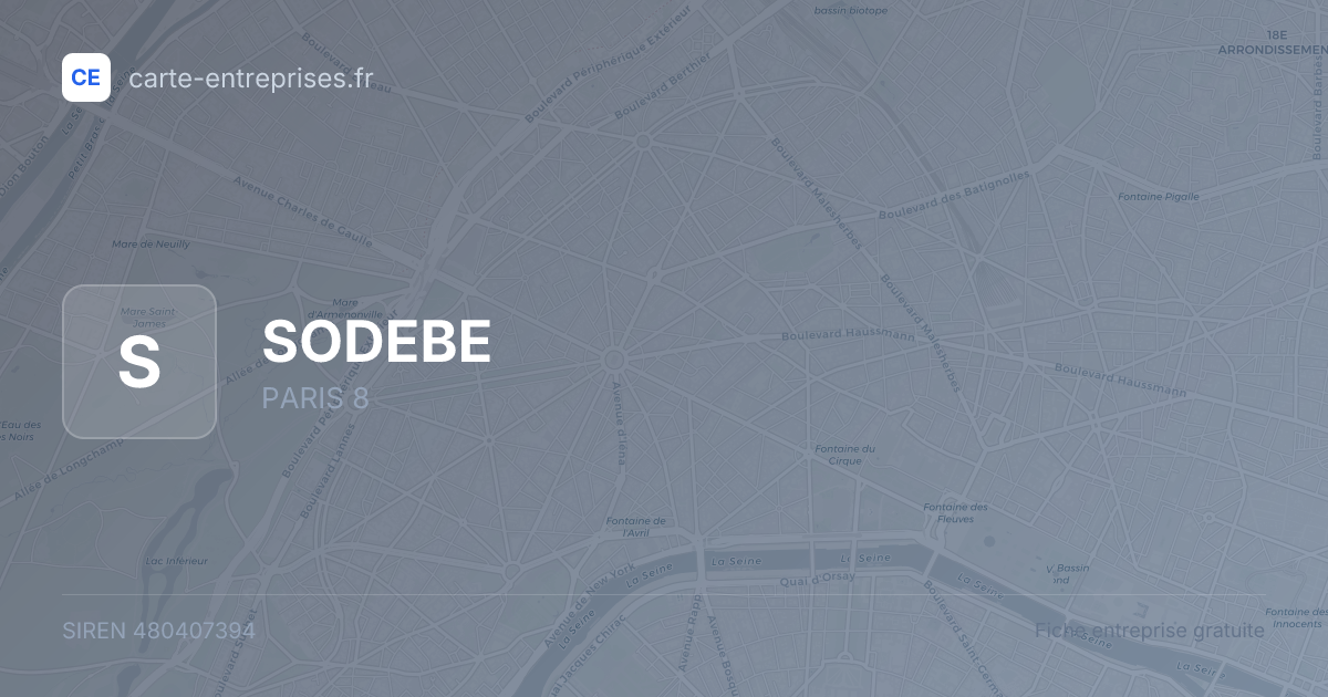 SODEBE — 480407394 — fiche entreprise