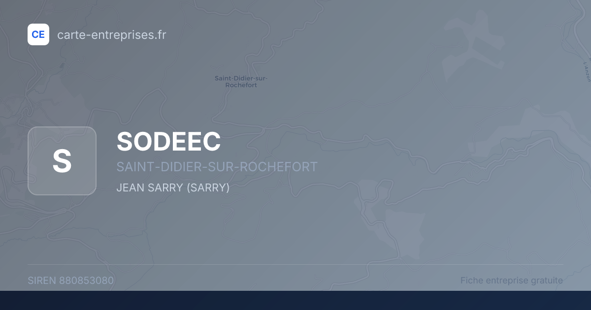 SODEEC — 880853080 — fiche entreprise