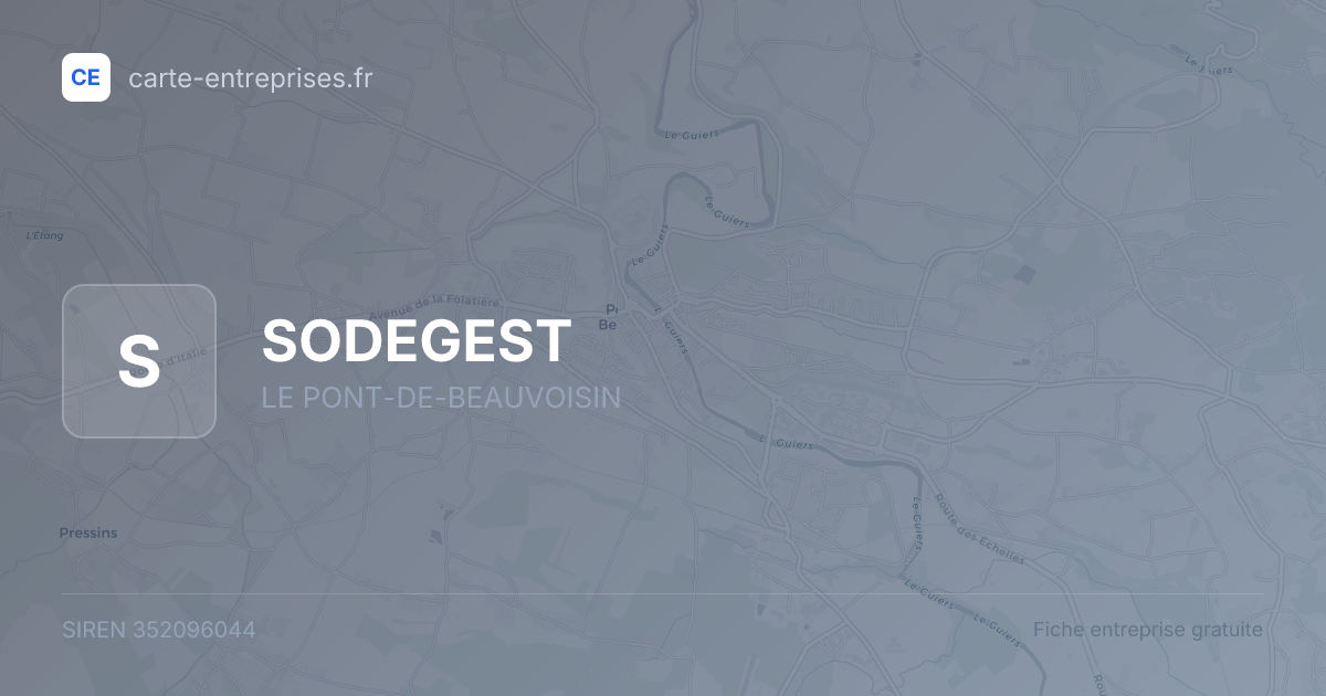 SODEGEST — 352096044 — fiche entreprise