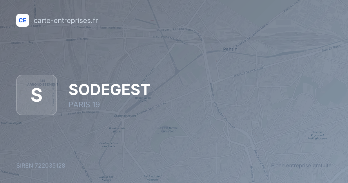SODEGEST — 722035128 — fiche entreprise