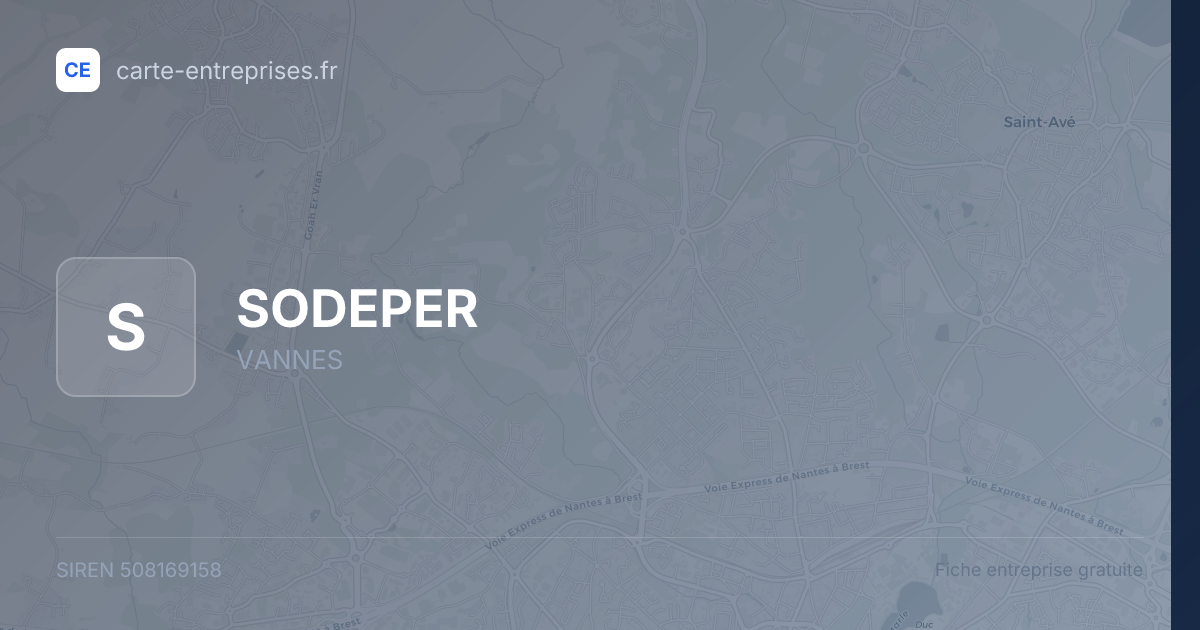 SODEPER — 508169158 — fiche entreprise