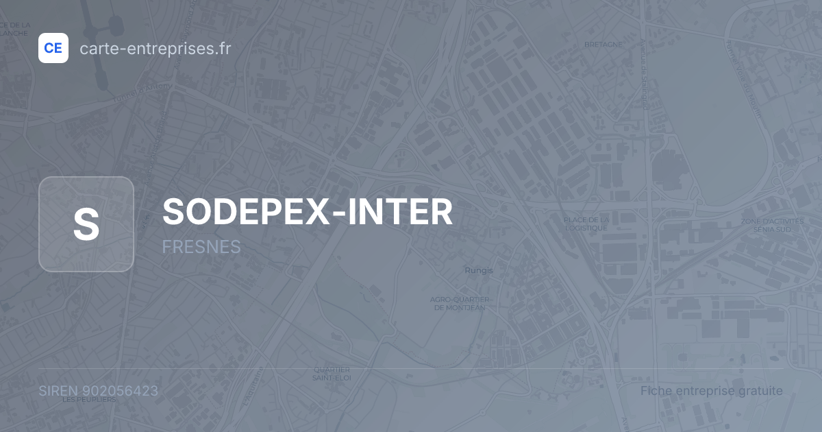 SODEPEX-INTER — 902056423 — fiche entreprise
