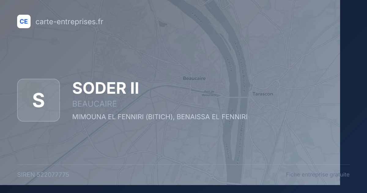SODER II — 522077775 — fiche entreprise