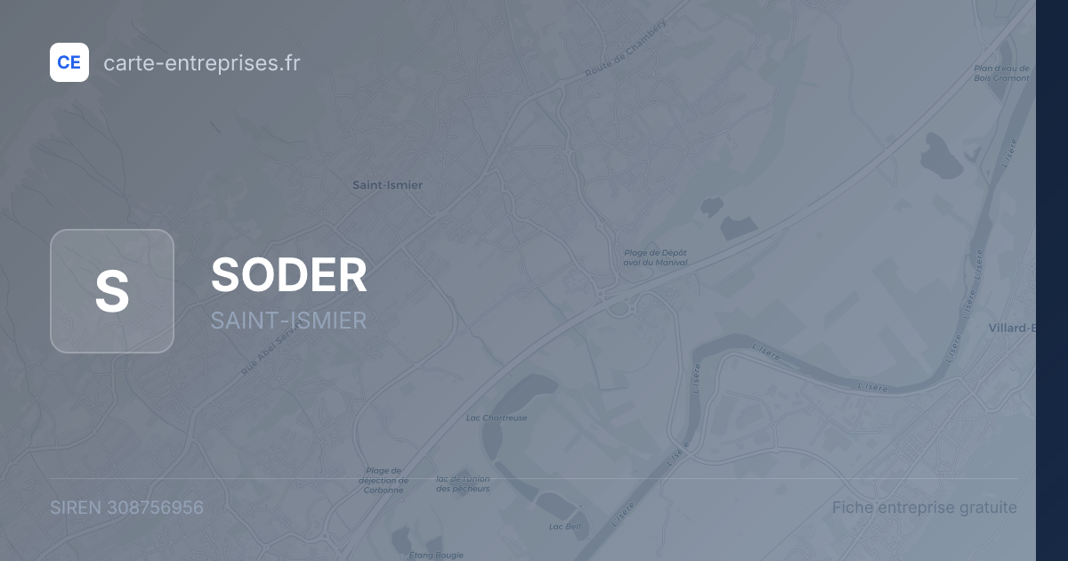 SODER — 308756956 — fiche entreprise