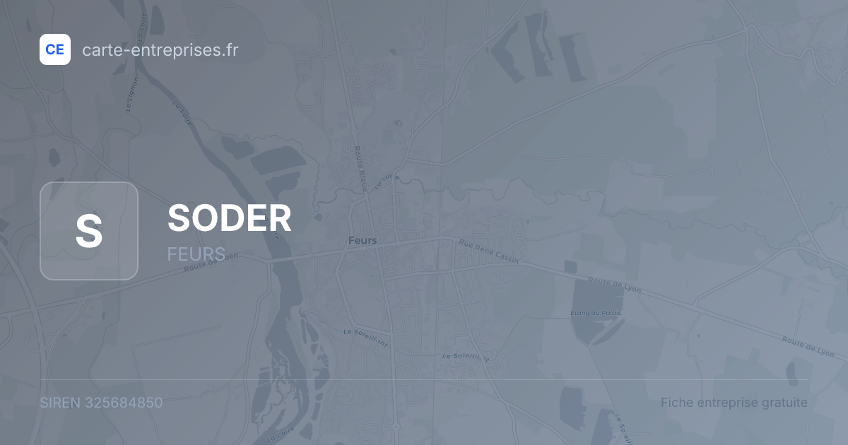 SODER — 325684850 — fiche entreprise