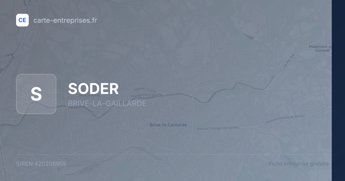 SODER — 420206955 — fiche entreprise