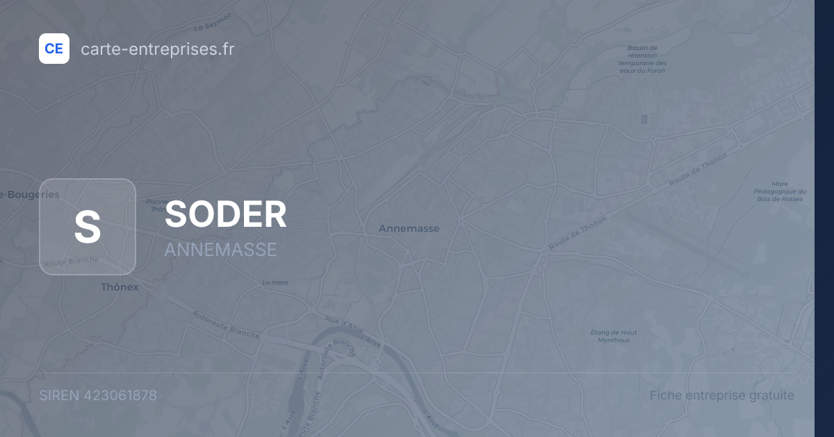SODER — 423061878 — fiche entreprise