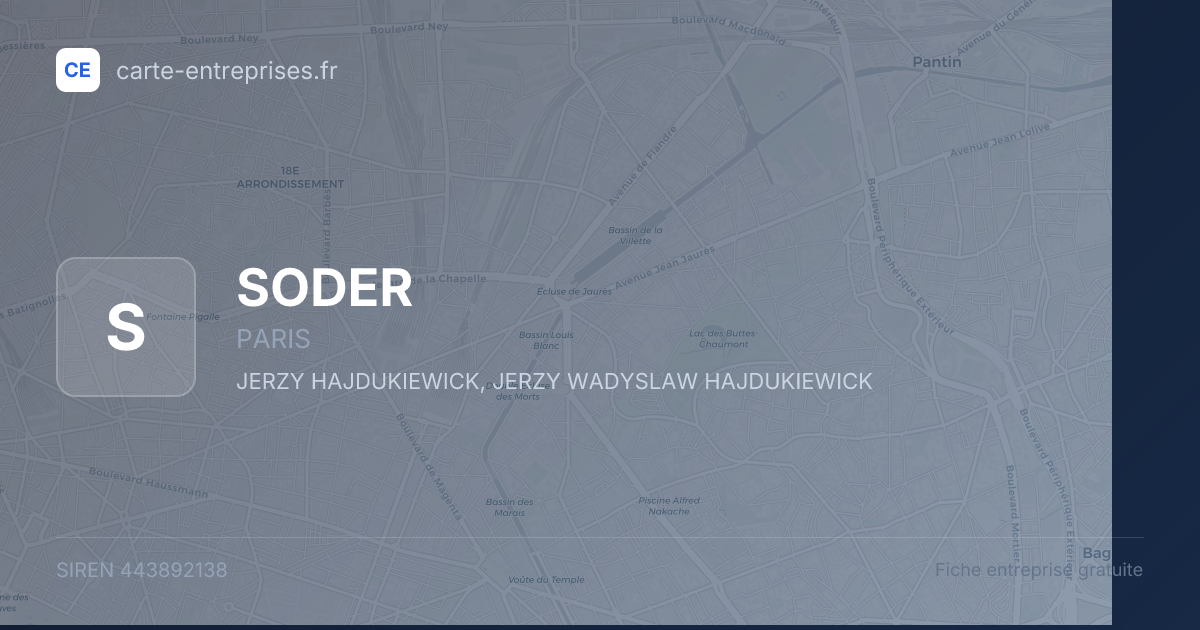 SODER — 443892138 — fiche entreprise