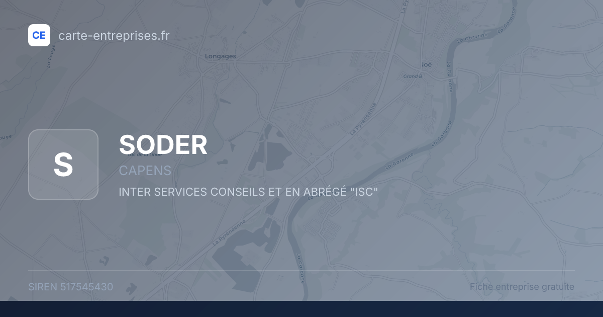 SODER — 517545430 — fiche entreprise