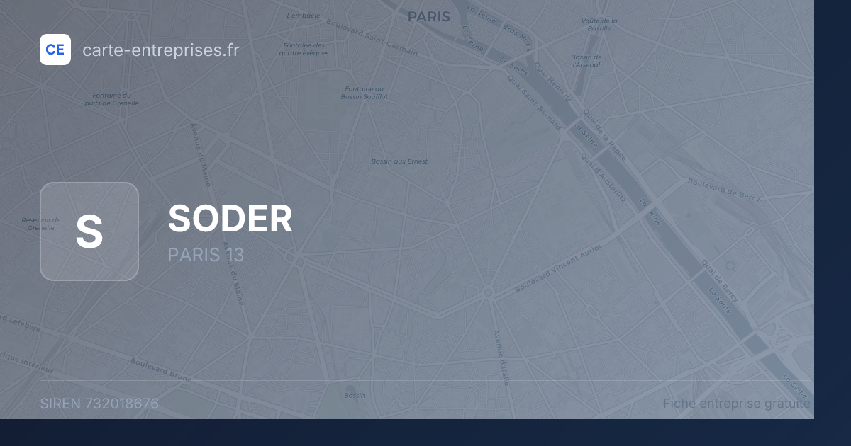 SODER — 732018676 — fiche entreprise