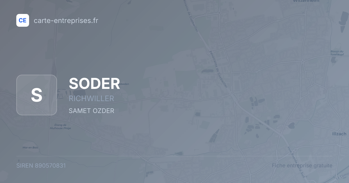 SODER — 890570831 — fiche entreprise