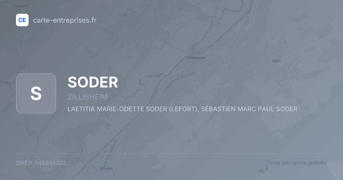 SODER — 948894332 — fiche entreprise