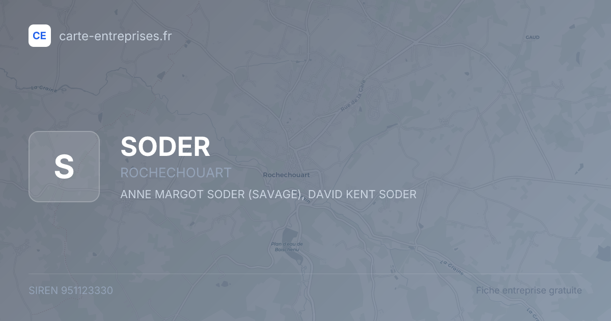 SODER — 951123330 — fiche entreprise