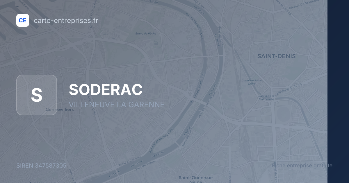 SODERAC — 347587305 — fiche entreprise