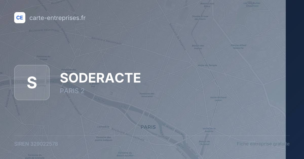 SODERACTE — 329022578 — fiche entreprise