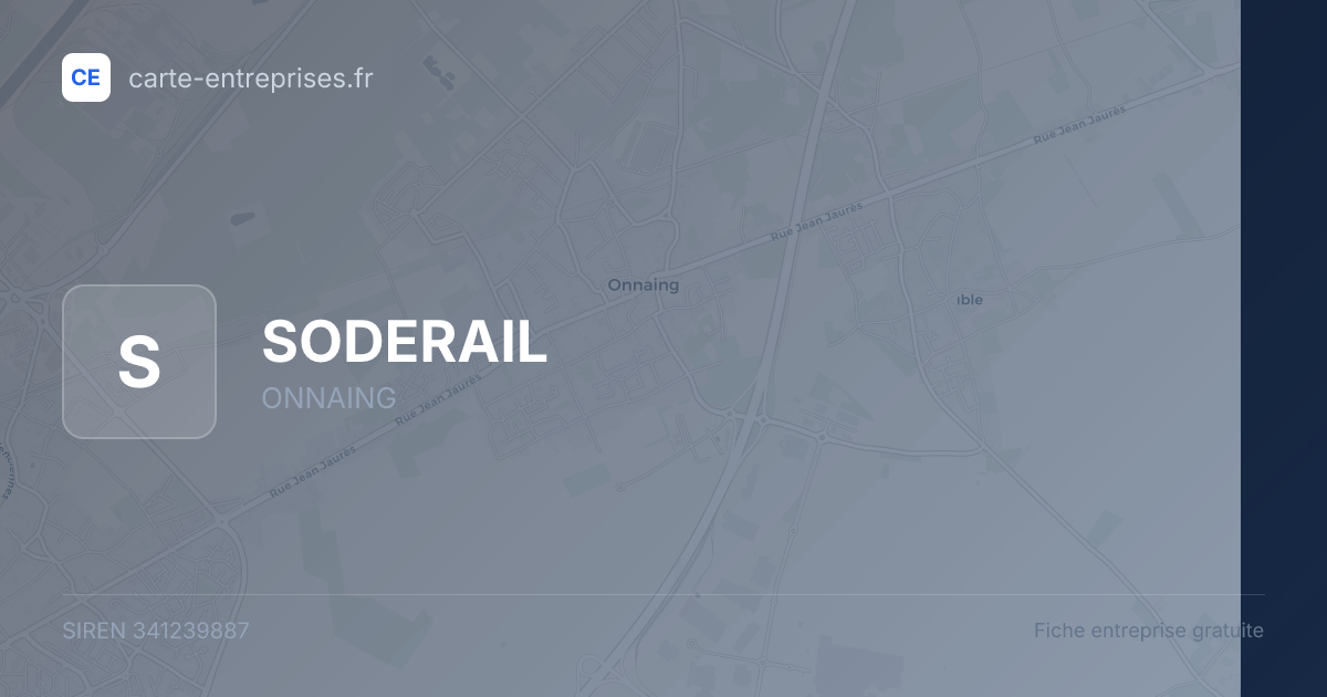 SODERAIL — 341239887 — fiche entreprise