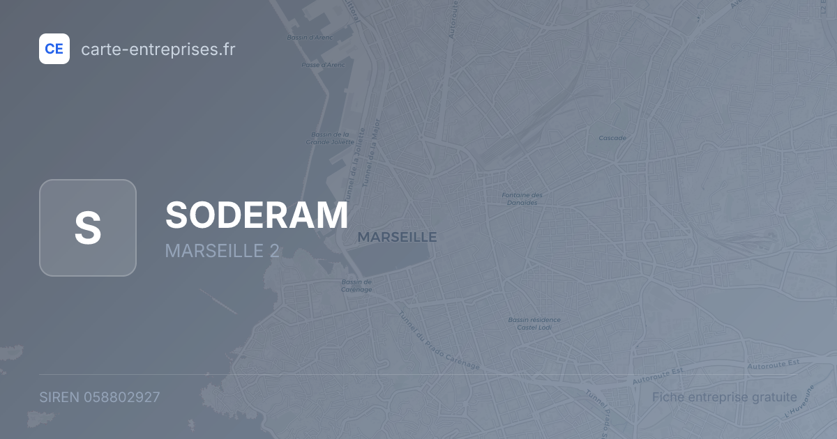 SODERAM — 058802927 — fiche entreprise