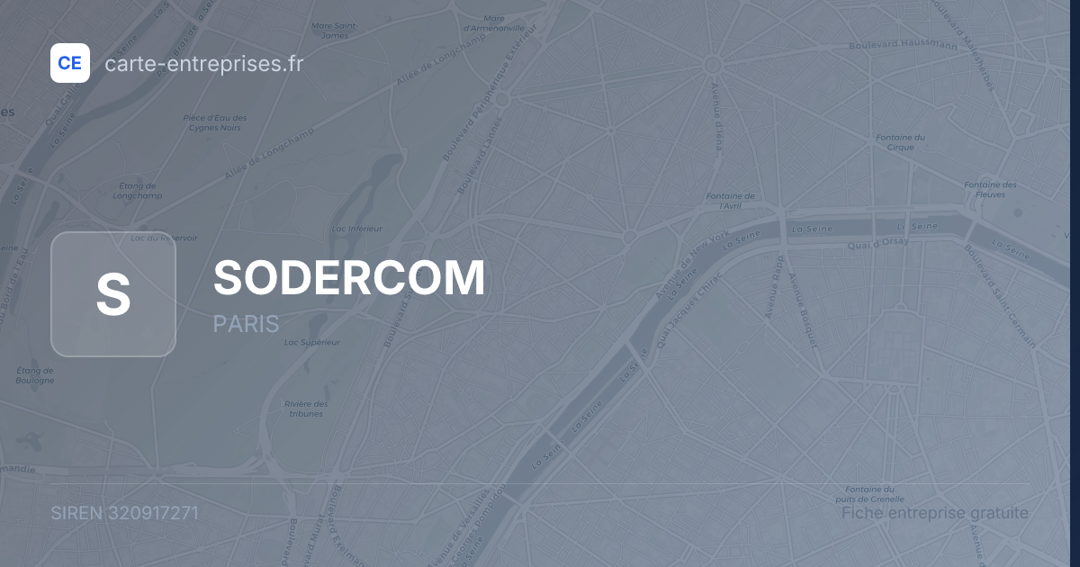 SODERCOM — 320917271 — fiche entreprise