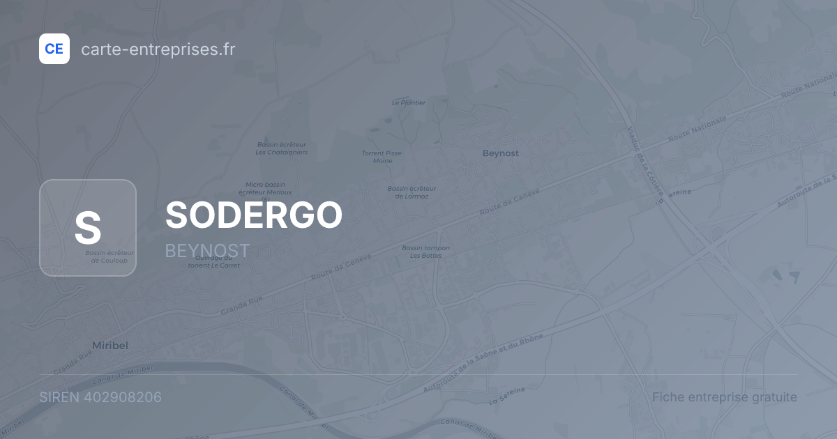 SODERGO — 402908206 — fiche entreprise
