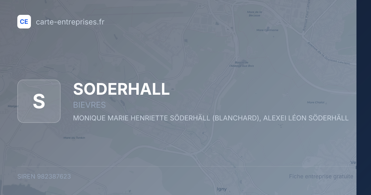 SODERHALL — 982387623 — fiche entreprise