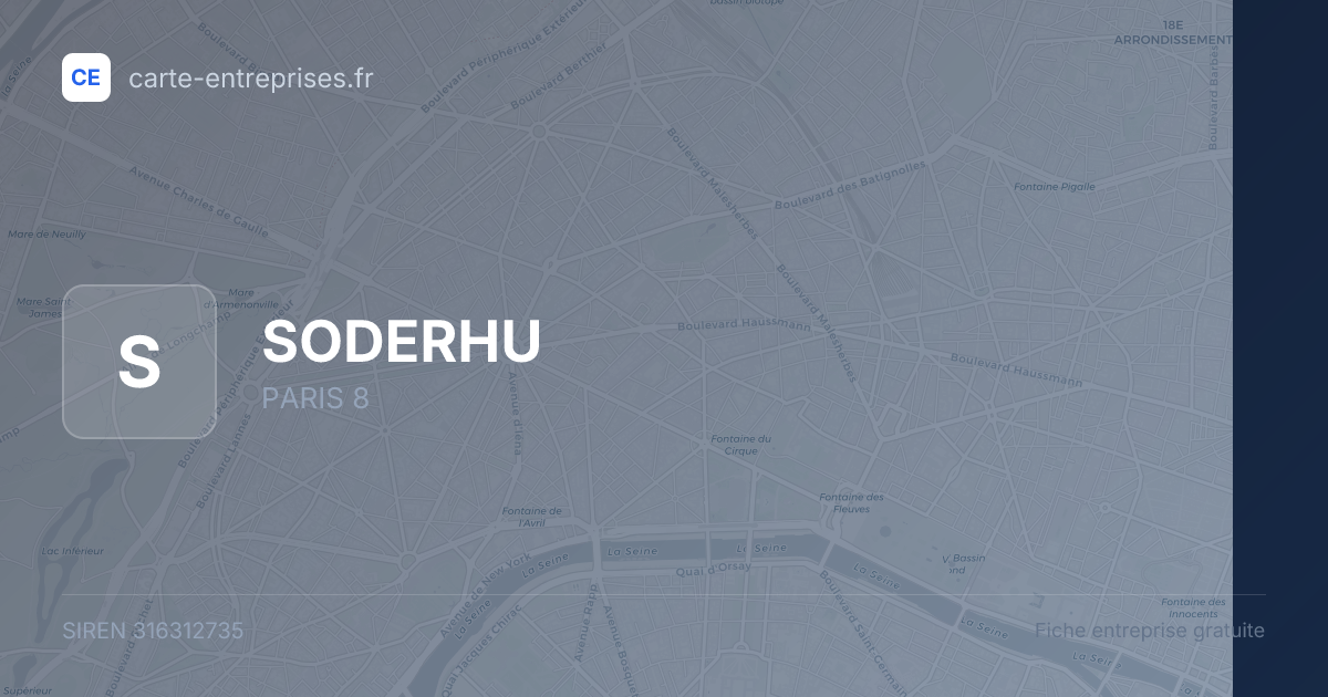 SODERHU — 316312735 — fiche entreprise