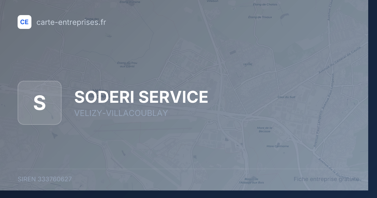 SODERI SERVICE — 333760627 — fiche entreprise