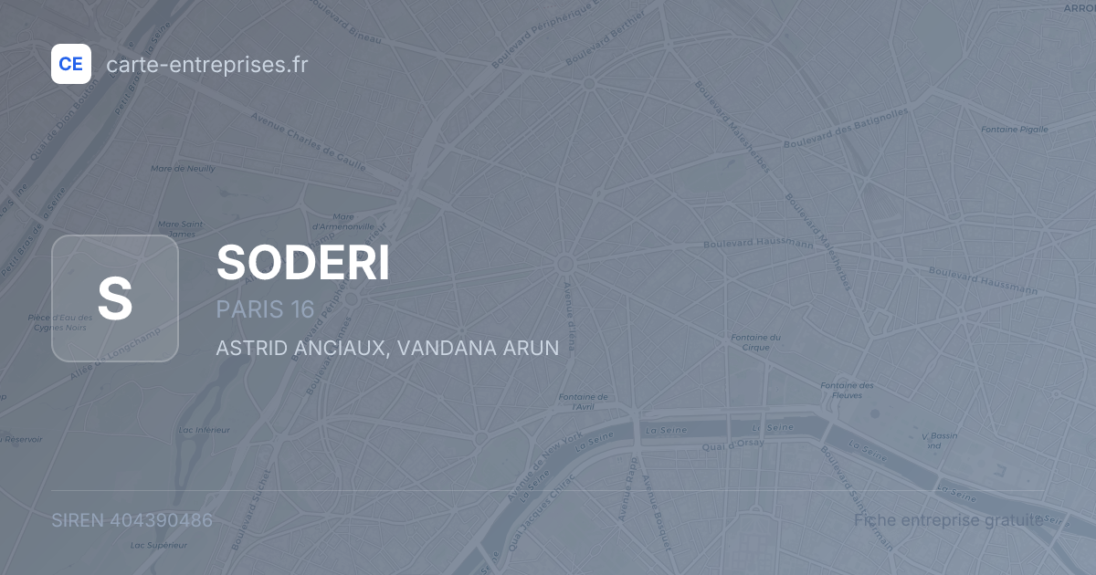 SODERI — 404390486 — fiche entreprise