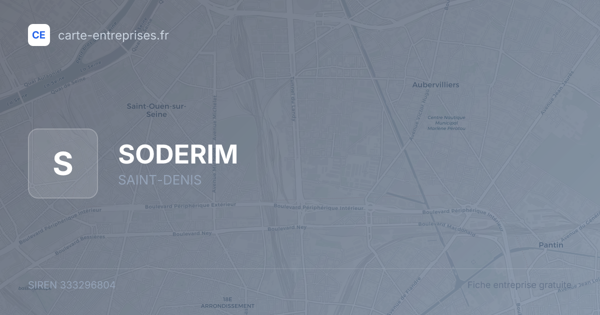 SODERIM — 333296804 — fiche entreprise