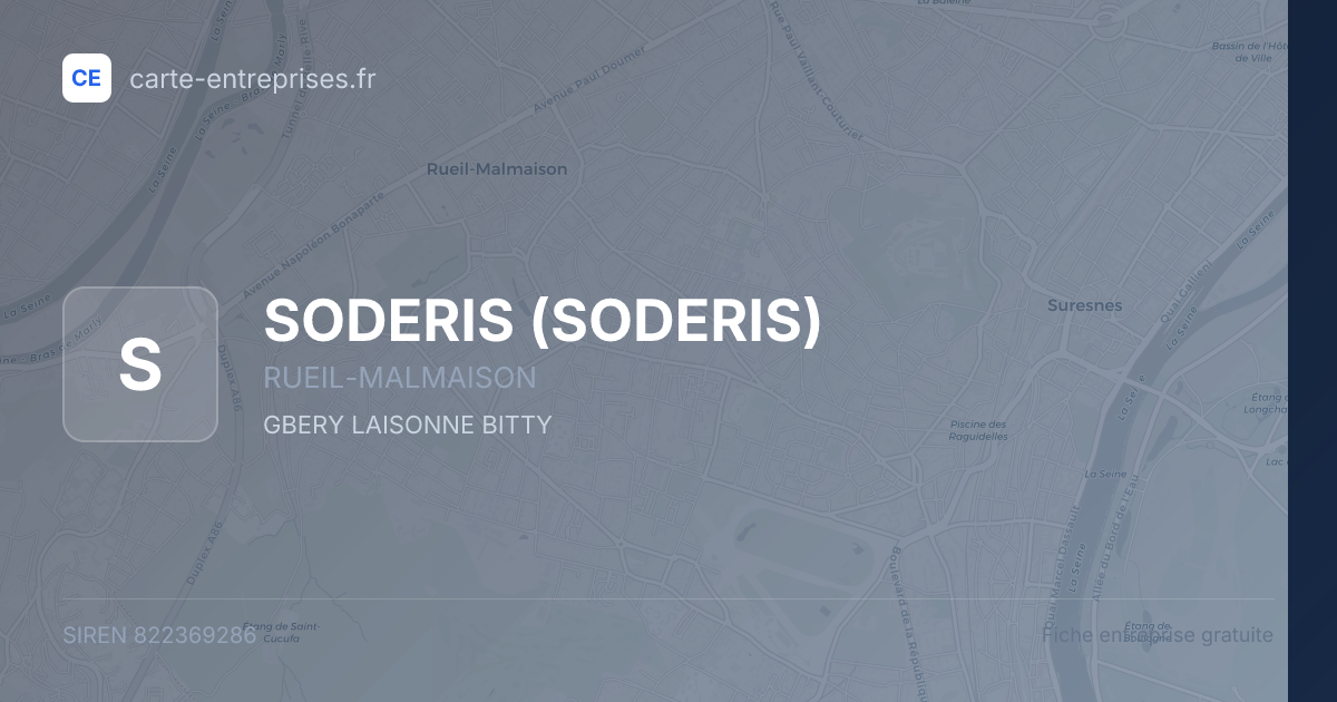 SODERIS — 822369286 — fiche entreprise
