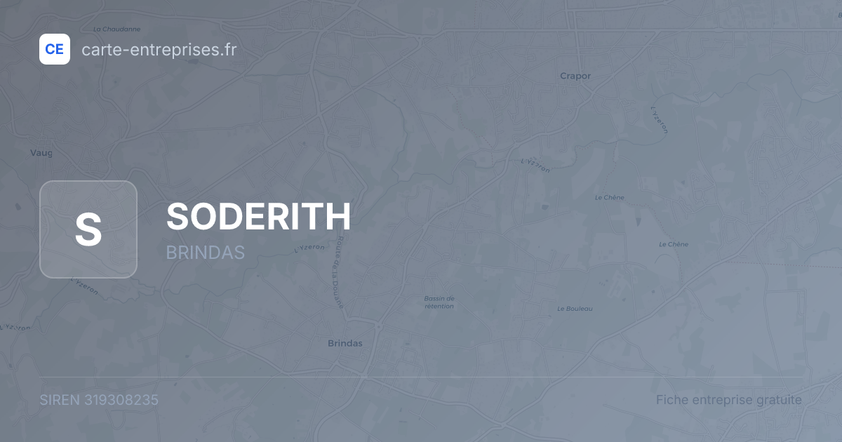 SODERITH — 319308235 — fiche entreprise