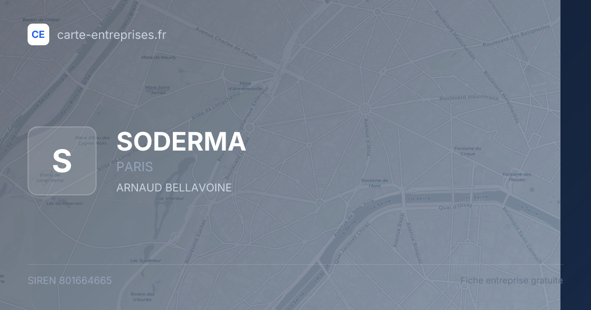 SODERMA — 801664665 — fiche entreprise