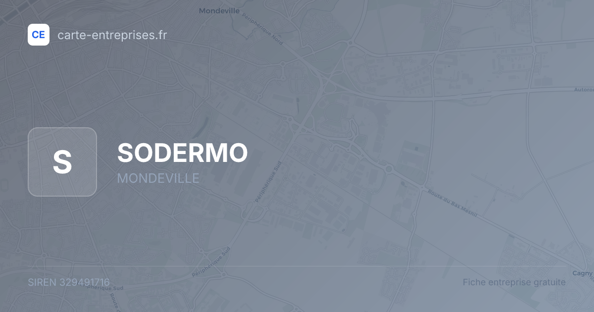 SODERMO — 329491716 — fiche entreprise