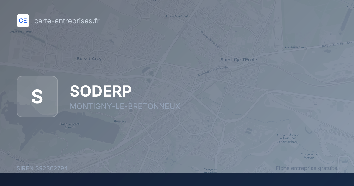SODERP — 392362794 — fiche entreprise