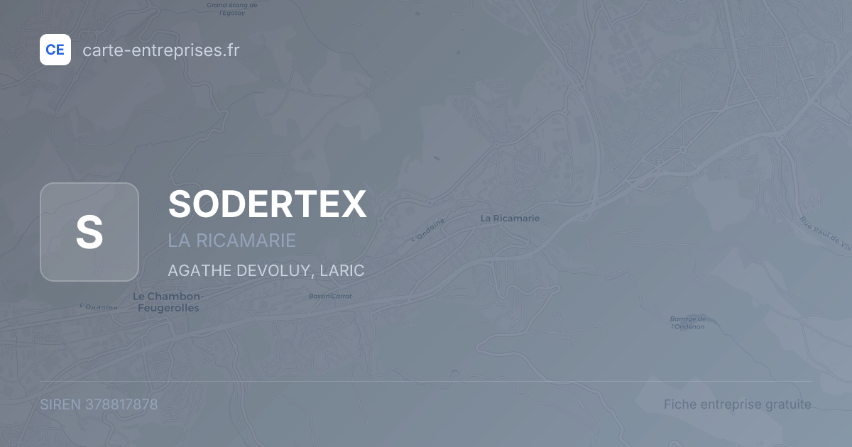 SODERTEX — 378817878 — fiche entreprise