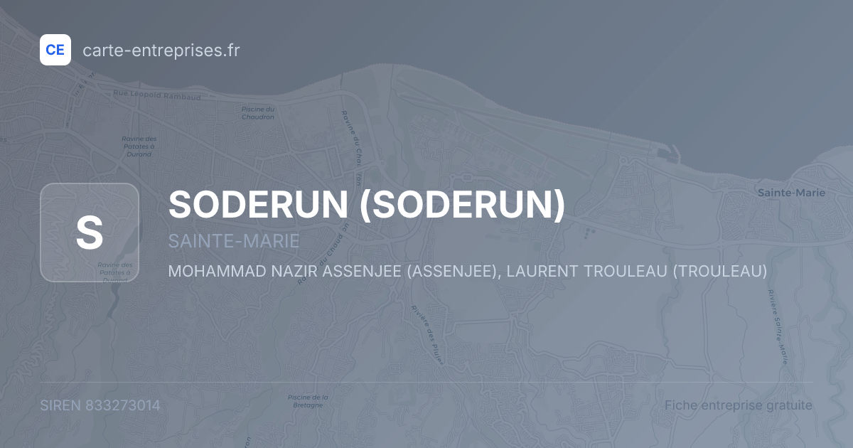SODERUN — 833273014 — fiche entreprise