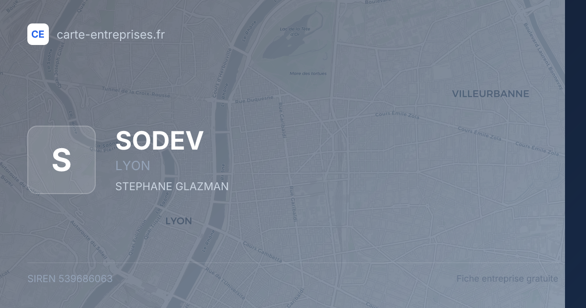SODEV — 539686063 — fiche entreprise