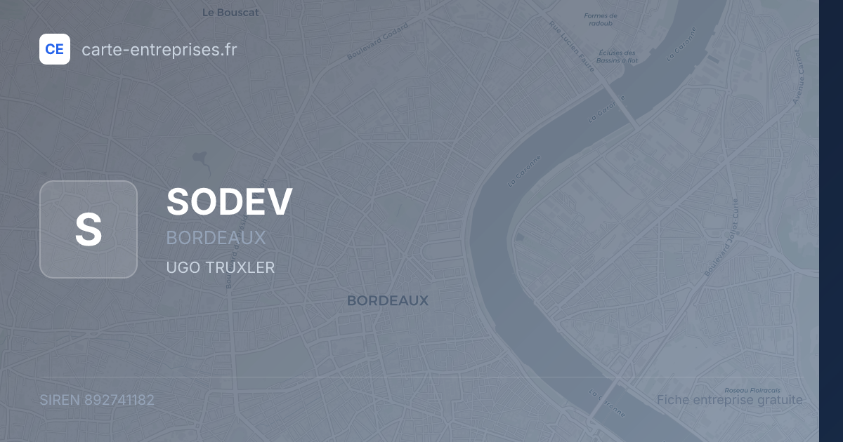 SODEV — 892741182 — fiche entreprise