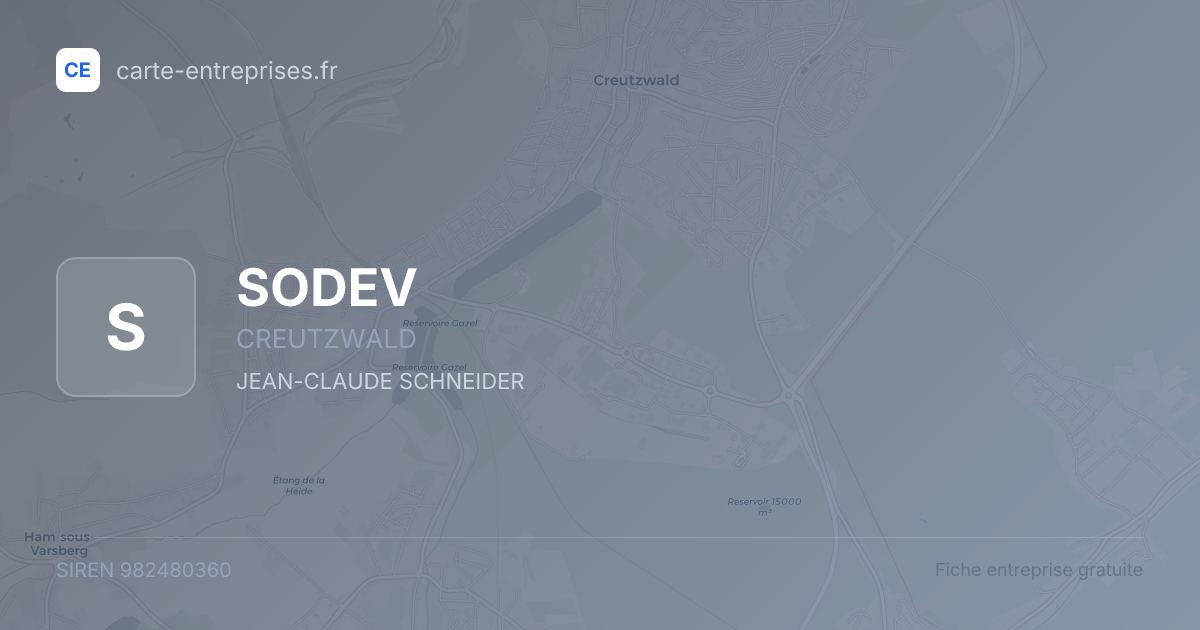 SODEV — 982480360 — fiche entreprise