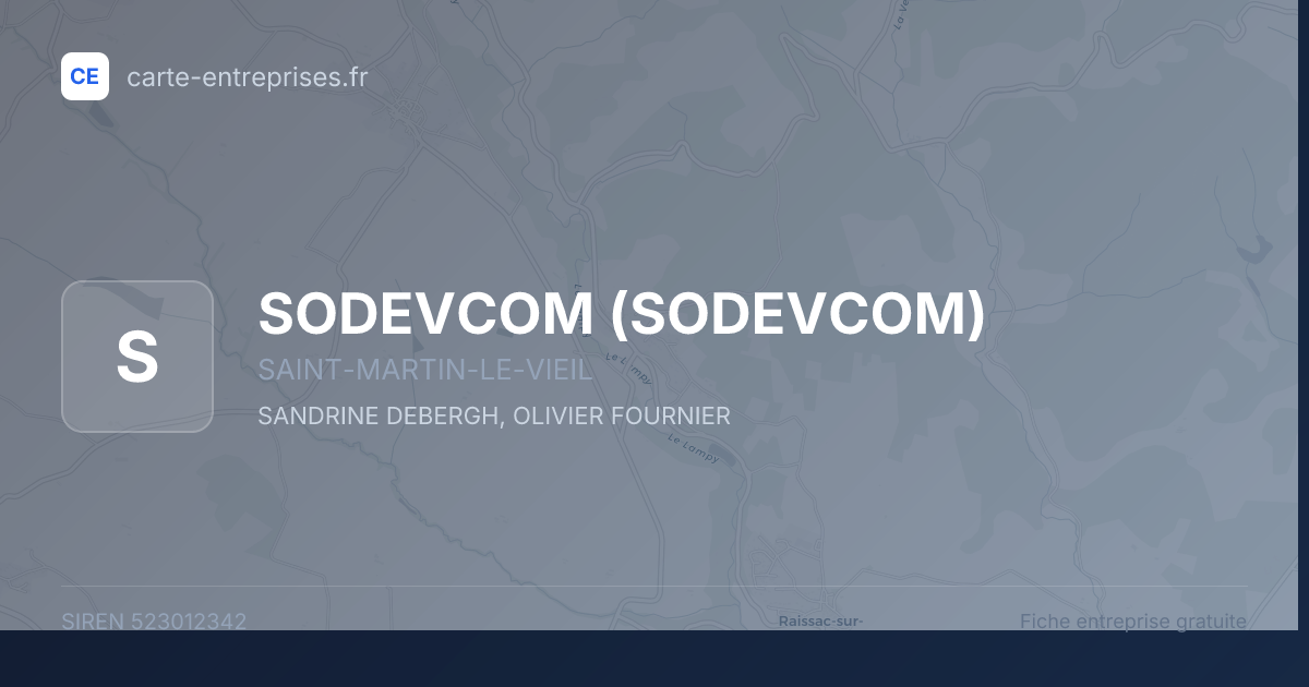 SODEVCOM — 523012342 — fiche entreprise