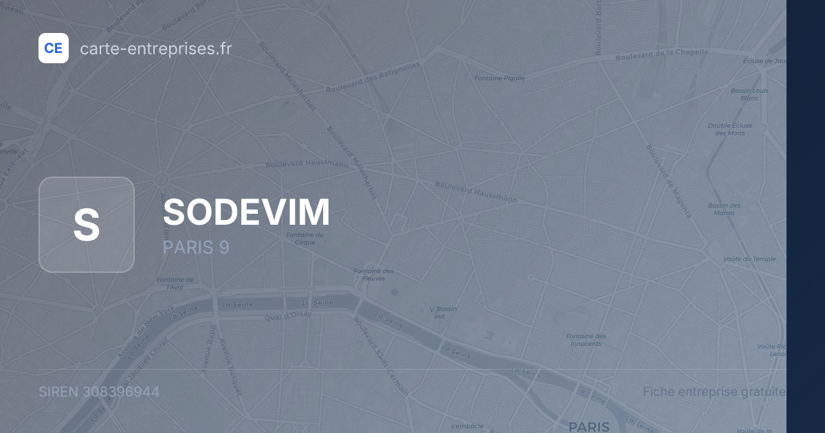 SODEVIM — 308396944 — fiche entreprise