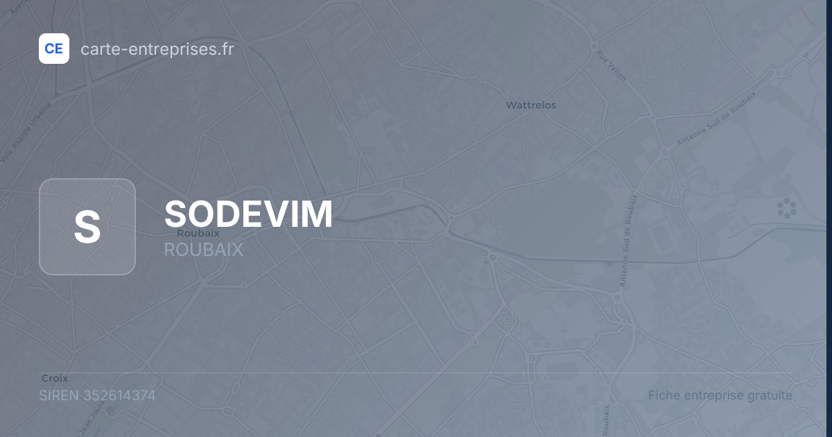SODEVIM — 352614374 — fiche entreprise