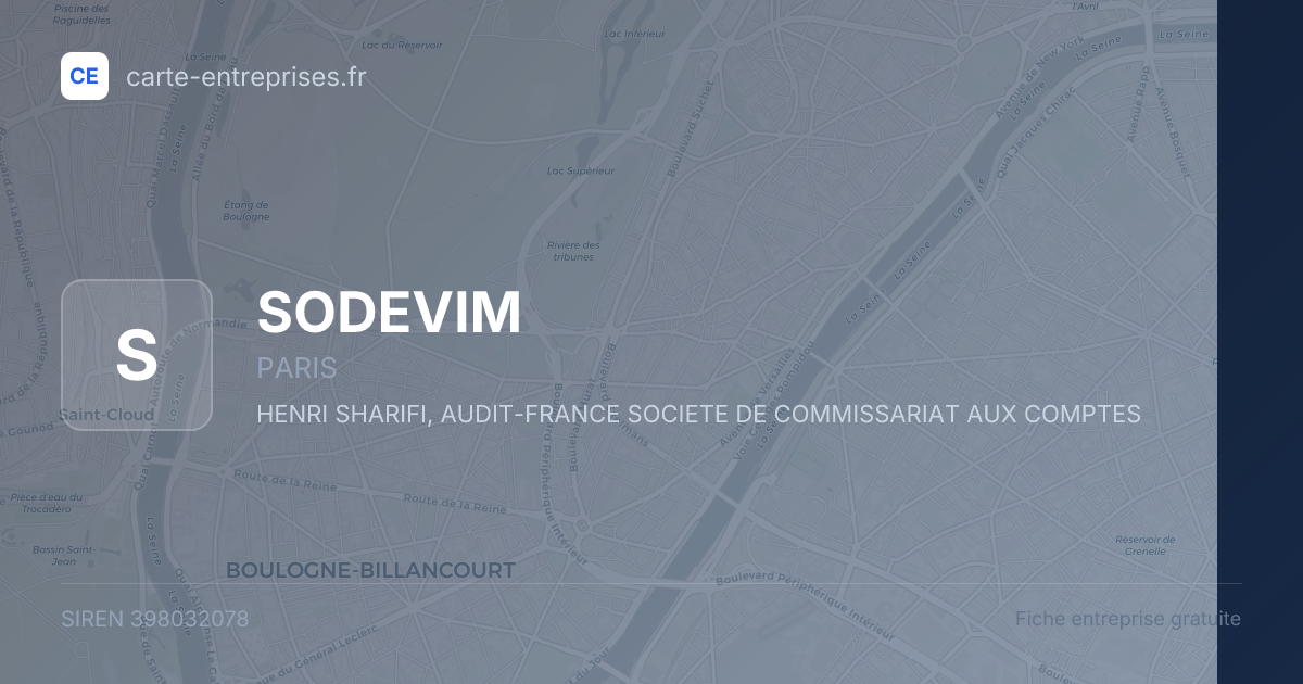 SODEVIM — 398032078 — fiche entreprise