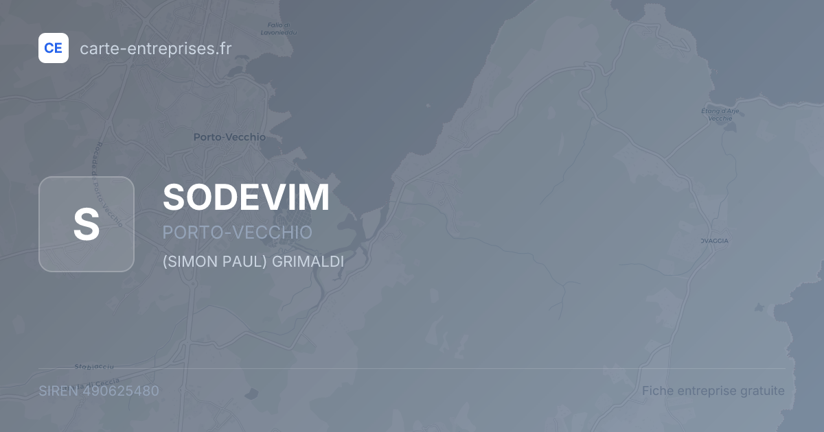 SODEVIM — 490625480 — fiche entreprise