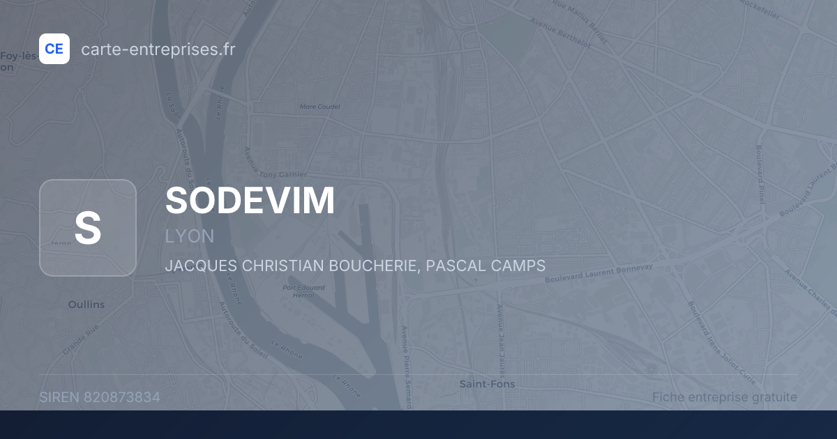 SODEVIM — 820873834 — fiche entreprise