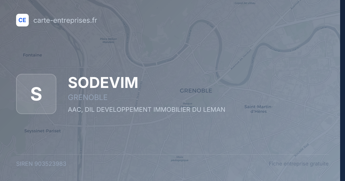 SODEVIM — 903523983 — fiche entreprise