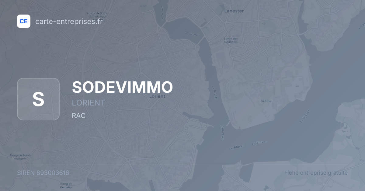 SODEVIMMO — 893003616 — fiche entreprise