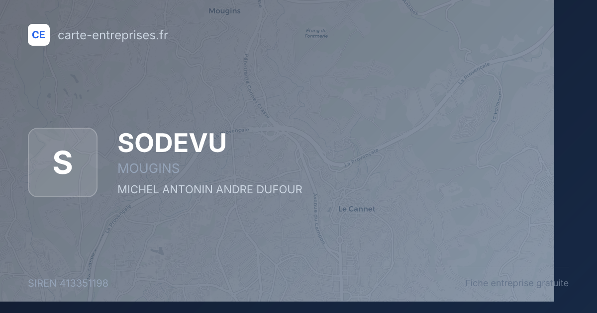 SODEVU — 413351198 — fiche entreprise