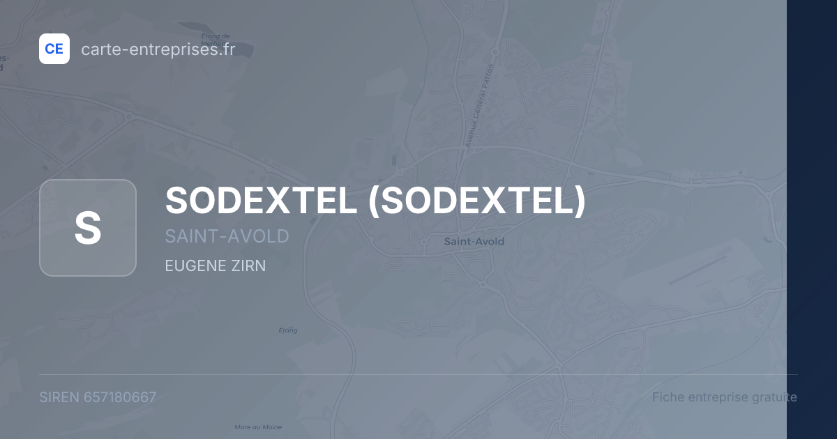SODEXTEL — 657180667 — fiche entreprise