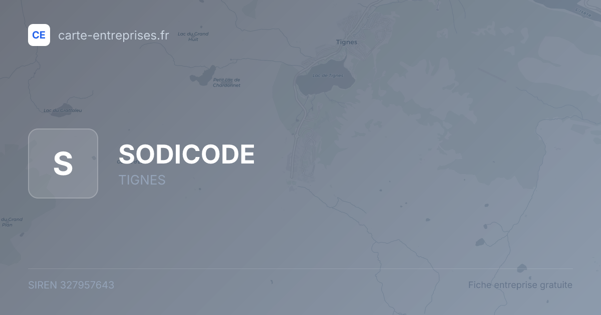 SODICODE — 327957643 — fiche entreprise